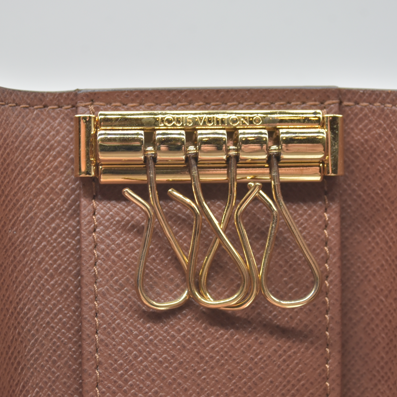 Louis Vuitton Monogram Multicles 4 Ring Key Case Brown