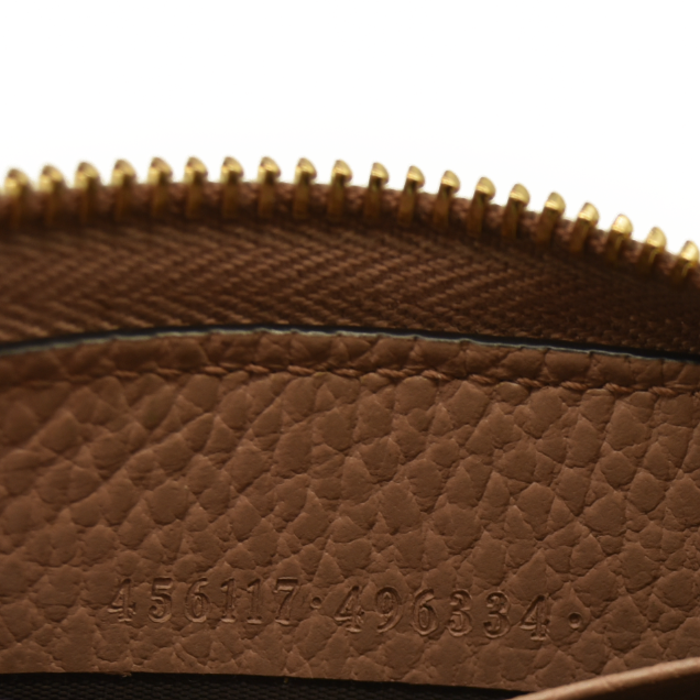 Gucci Dollar Calfskin GG Marmont Zip Around Wallet Perfect Pink