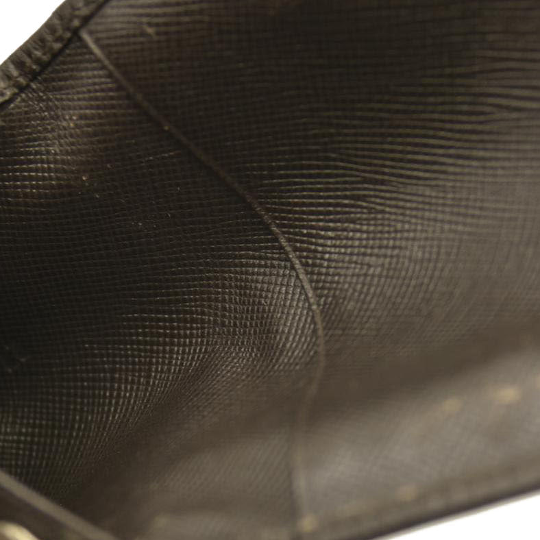 PRADA Saffiano Leather 6 Ring Key Case Brown