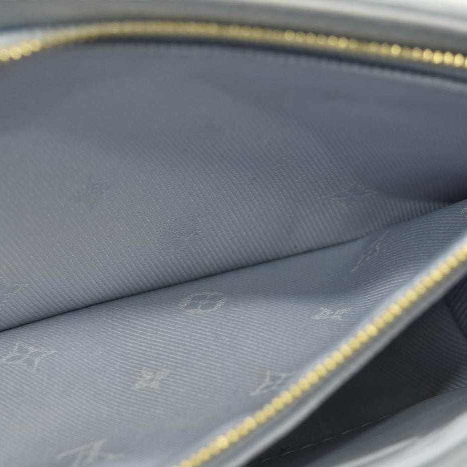 Louis Vuitton Calfskin Bubblegram Wallet On Strap Ice Blue