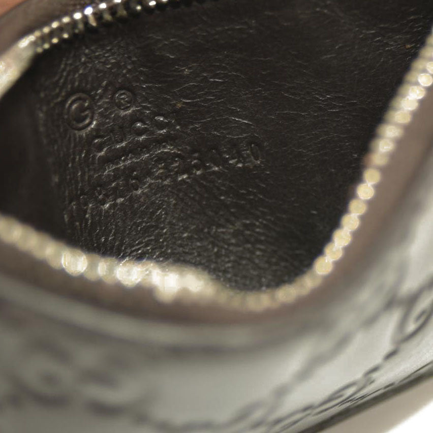 Gucci Guccissima Signature Coin Case Card Holder Brown