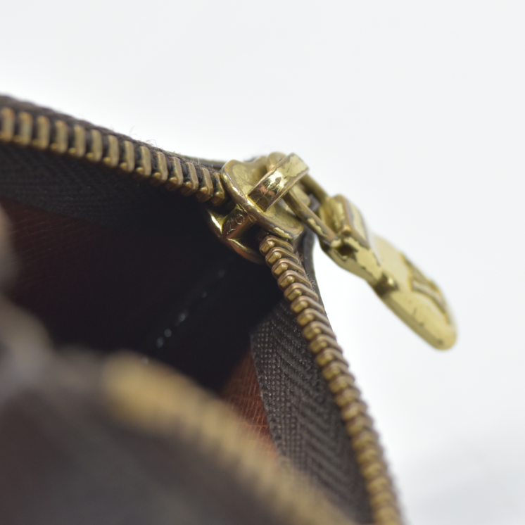 Louis Vuitton Monogram Pochette Cles Wallet Coin Purse Brown CT0354