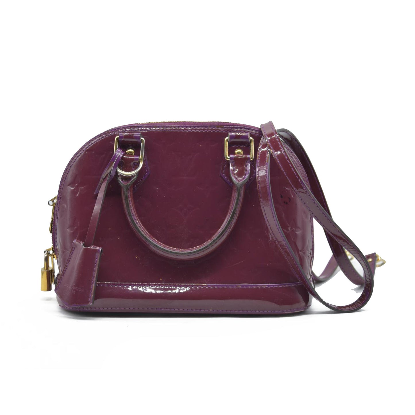 $2350 CONSIGNMENT Louis Vuitton Amethyste Monogram Vernis Alma BB