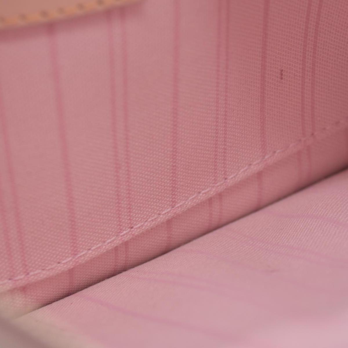 $2240 2018 Louis Vuitton Damier Azur Neverfull MM Rose Ballerine with Pouch 10021297
