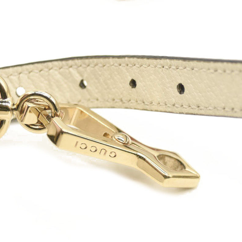 Gucci Calfskin Small Sylvie Shoulder Bag Off White