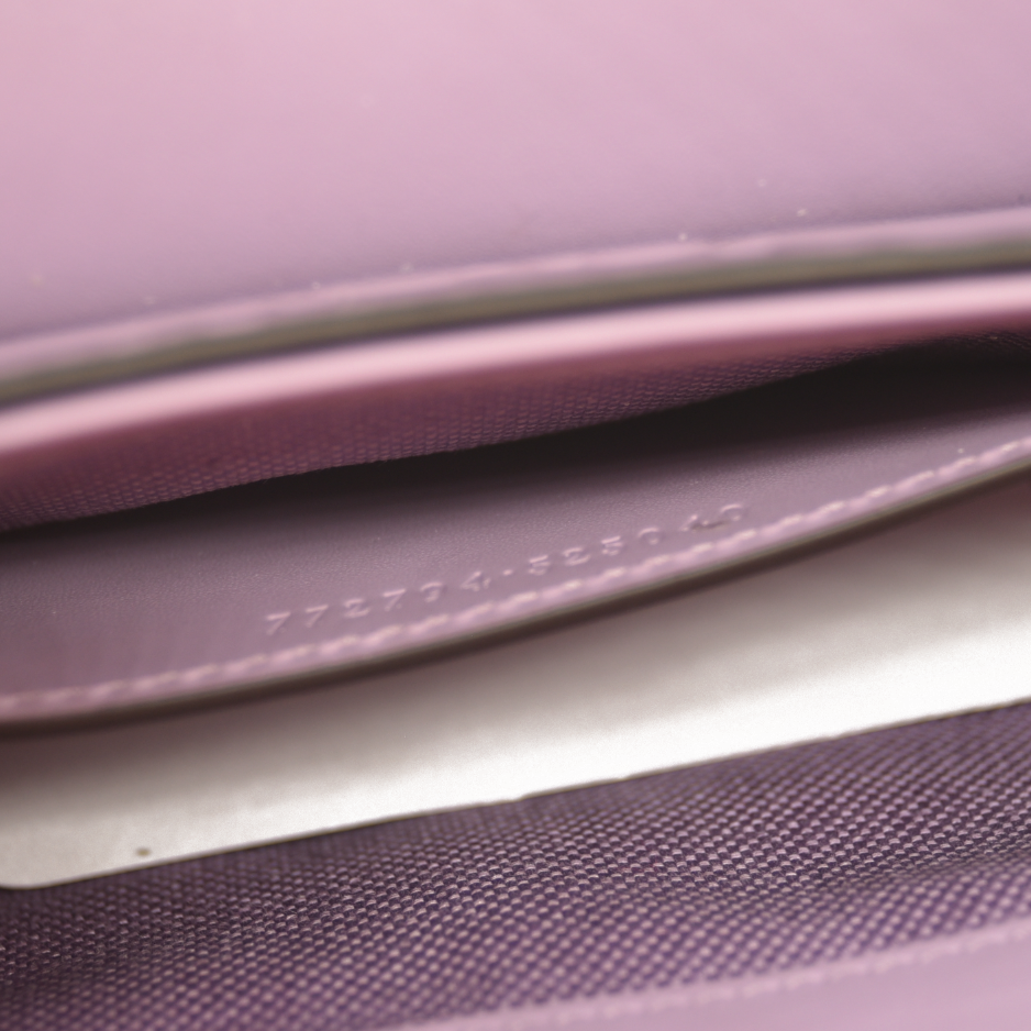 Gucci Calfskin GG Super Mini Shoulder Bag Purple