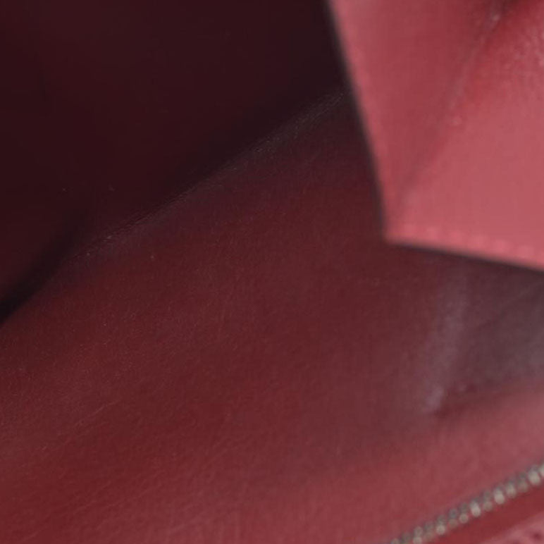 AUCTION $1570 Hermes Epsom Bearm Souffle Bifold Wallet Burgandy