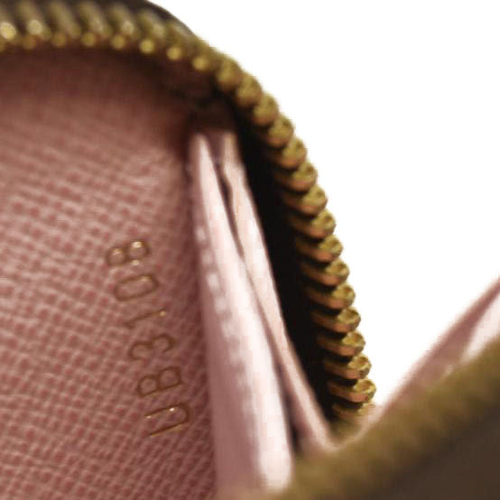 LOUIS VUITTON Monogram Zippy Wallet Rose Ballerine