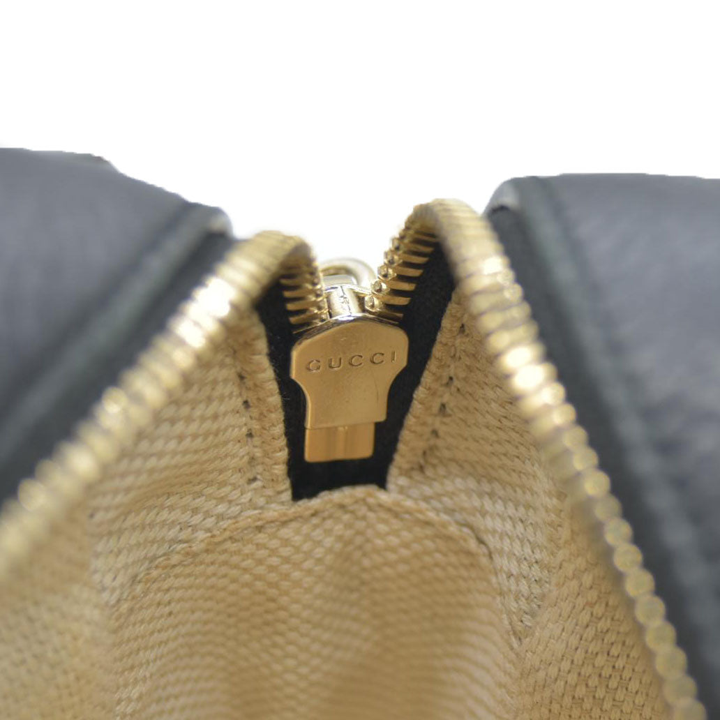 GUCCI Soho Shoulder Bag Black Leather