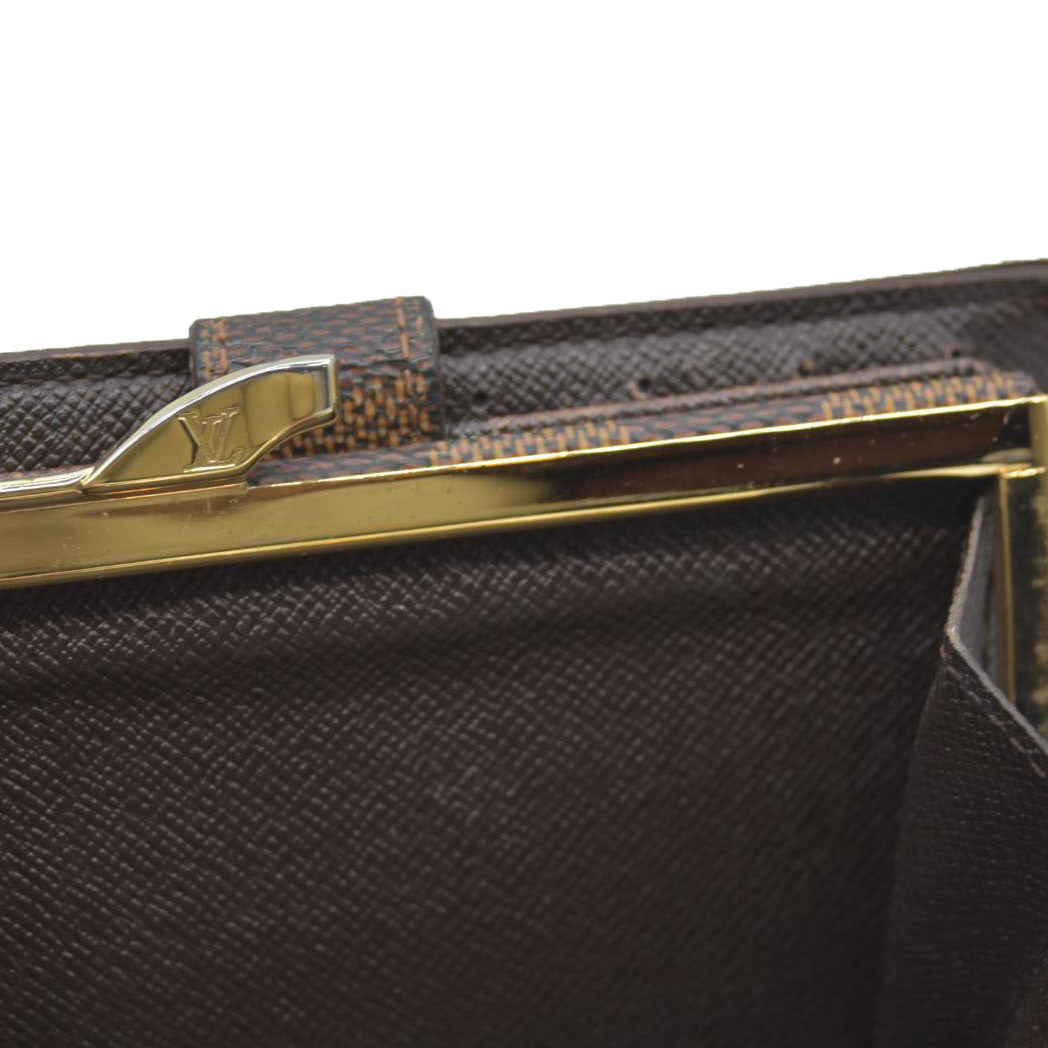 $750 Louis Vuitton Damier Ebene French Purse Wallet