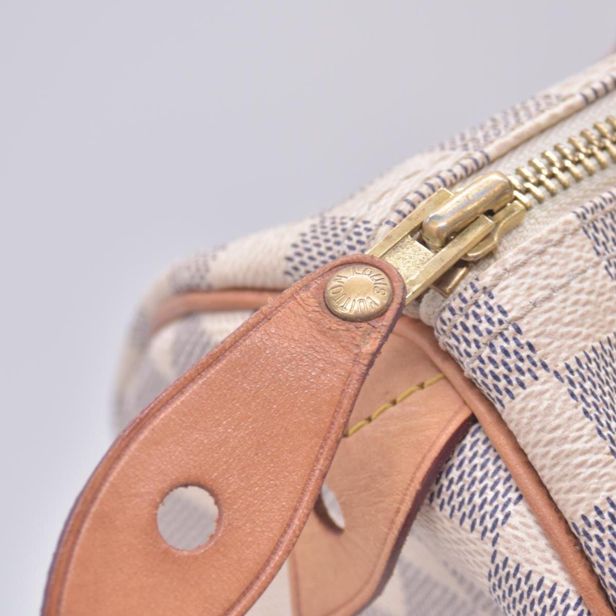 $1630 2013 LOUIS VUITTON Damier Azur Speedy 25 Tote CONSIGNMENT 10021434 BA2163