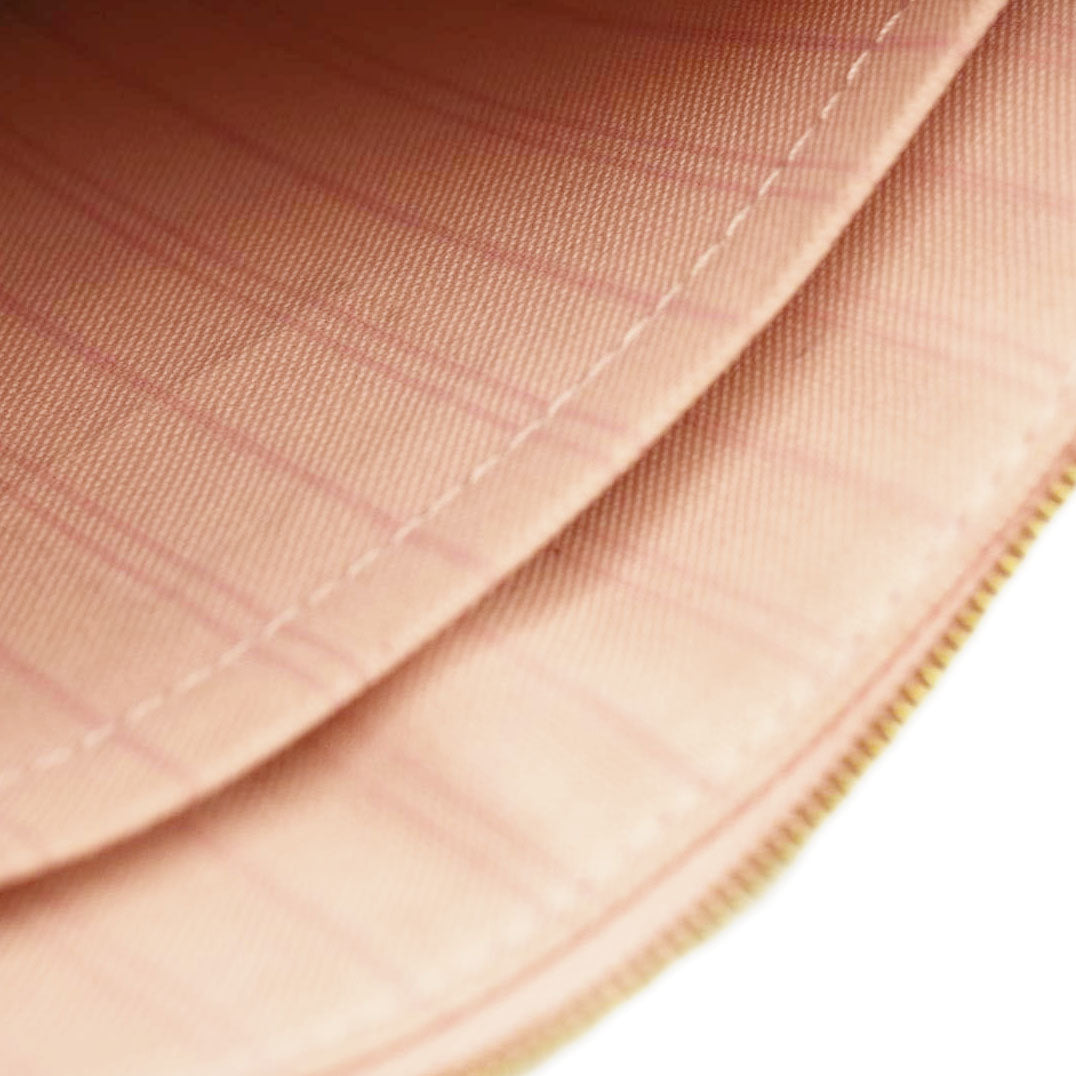 LOUIS VUITTON Damier Azur Braided Neverfull MM Pink