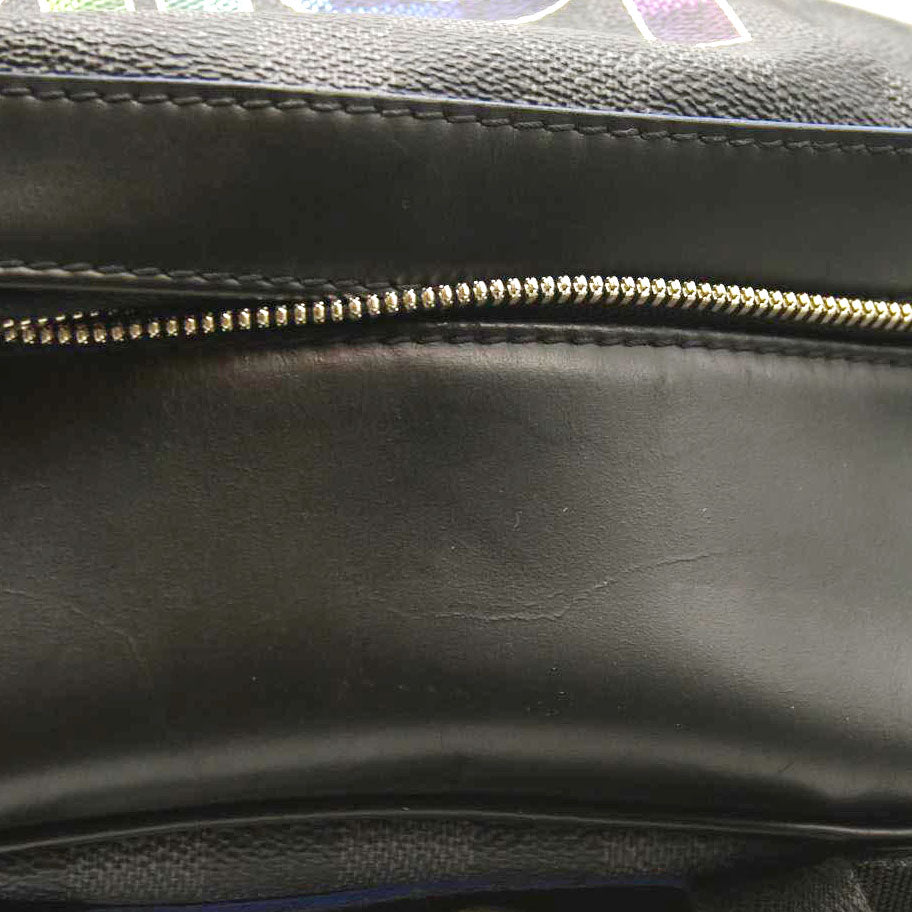 LOUIS VUITTON Damier Graphite Logo Josh Backpack Blue Multicolor