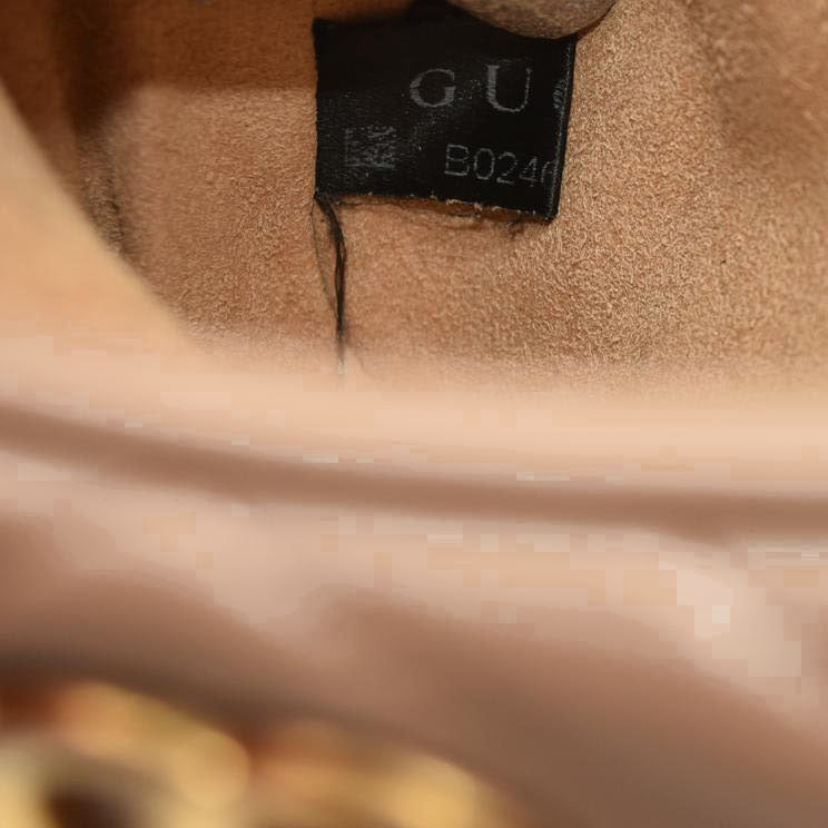 Gucci Calfskin Matelasse Mini GG Marmont Chain Shoulder Bag Porcelain Rose