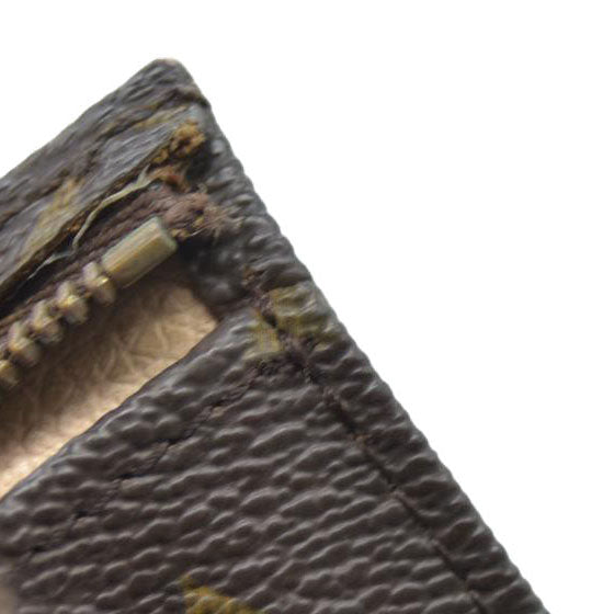 AUCTION $1050 Louis Vuitton Monogram Poche Toilette 26 Cosmetics Pouch Purse Brown 882TH