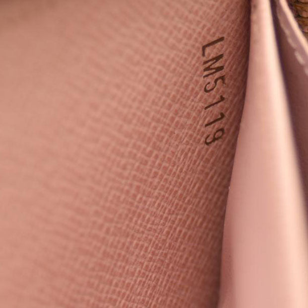 LOUIS VUITTON Damier Azur Zippy Wallet Rose Ballerine LM5119