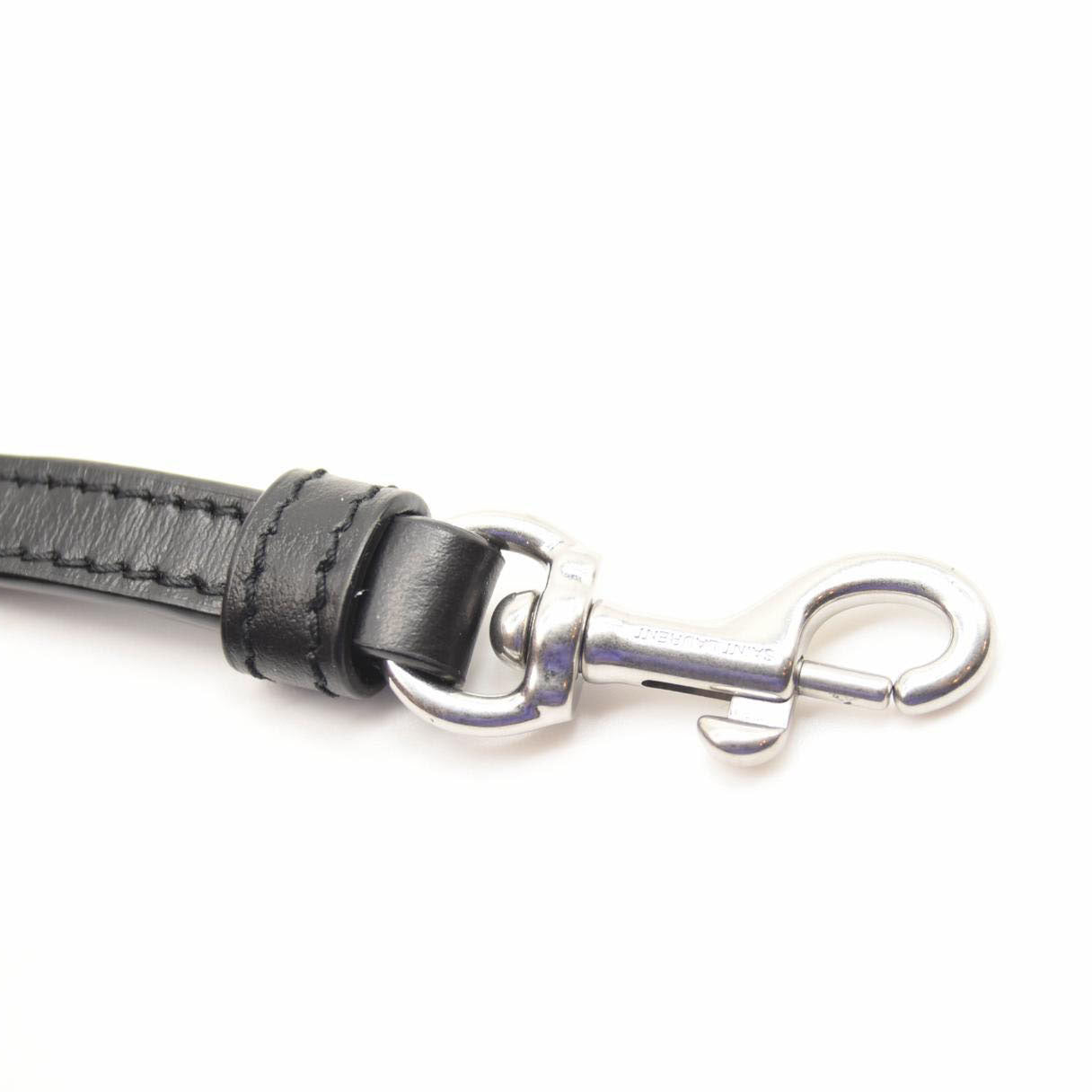 SAINT LAURENT Calfskin Y Quilted Monogram Toy Loulou Crossbody Bag Black