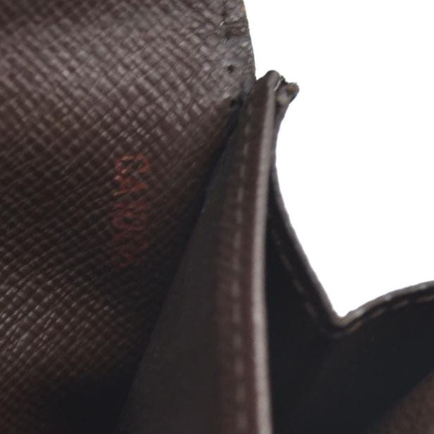 $770 Louis Vuitton Damier Porte Feuille Sarah Long Bifold Wallet Brown