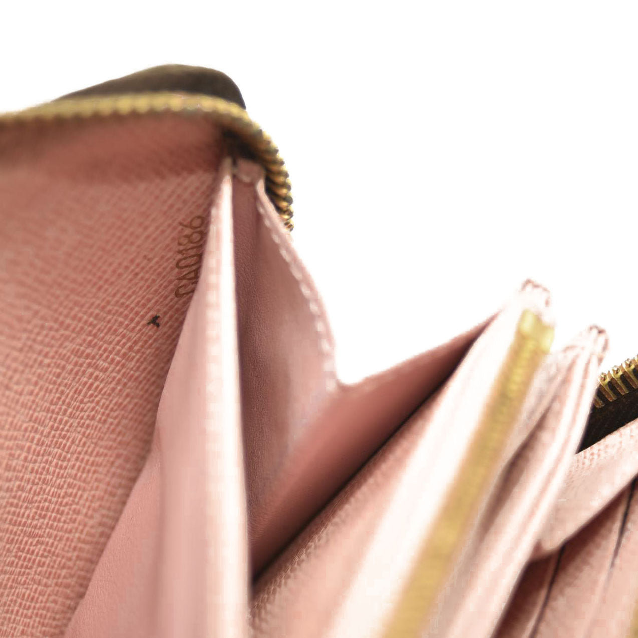LOUIS VUITTON Monogram Zippy Wallet Rose Ballerine CA0186