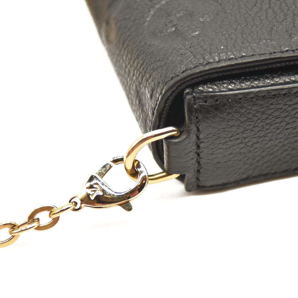 LOUIS VUITTON Empreinte Pochette Felicie Chain Wallet Black