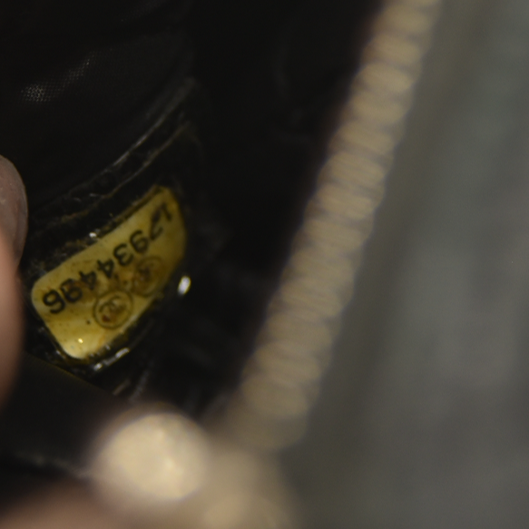 Chanel Cosmetic Zip Pouch Black Caviar Leather