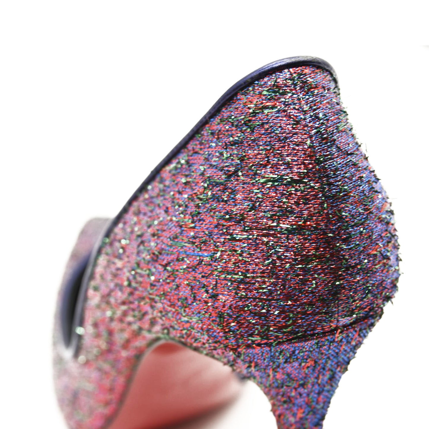 NEW CHRISTIAN LOUBOUTIN Hot Chick 100 Lurex pumps EU 39