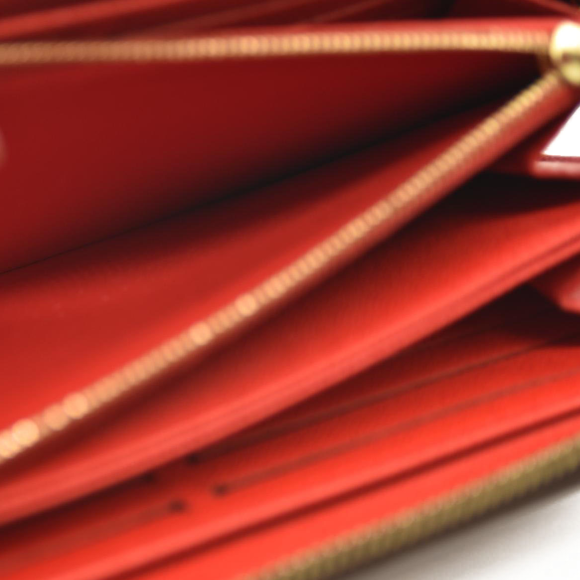 LOUIS VUITTON Monogram Zippy Wallet Coquelicot MI0178