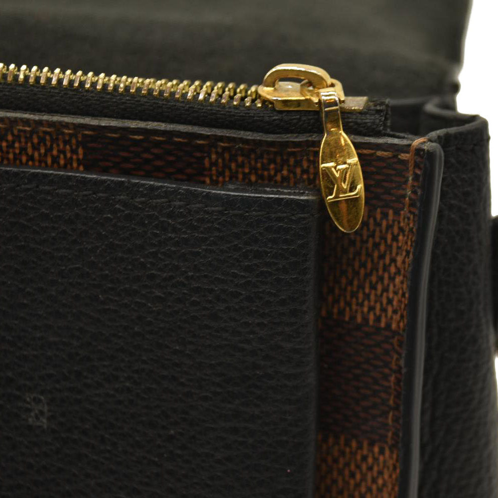 Louis Vuitton Damier Ebene Vavin Chain Wallet Black