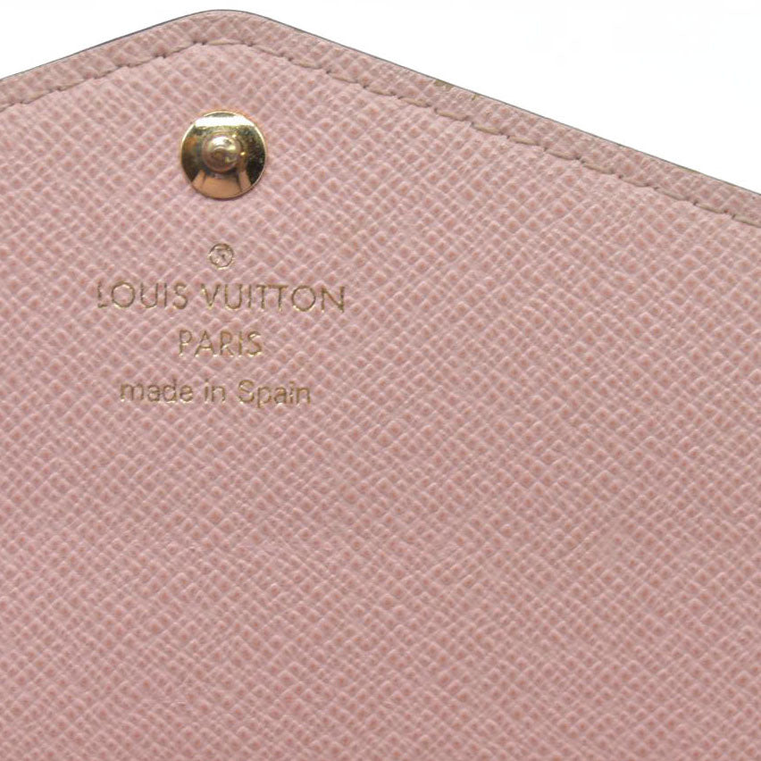 $775 LOUIS VUITTON Damier Ebene Portefeuille Sarah Long Wallet CA0270