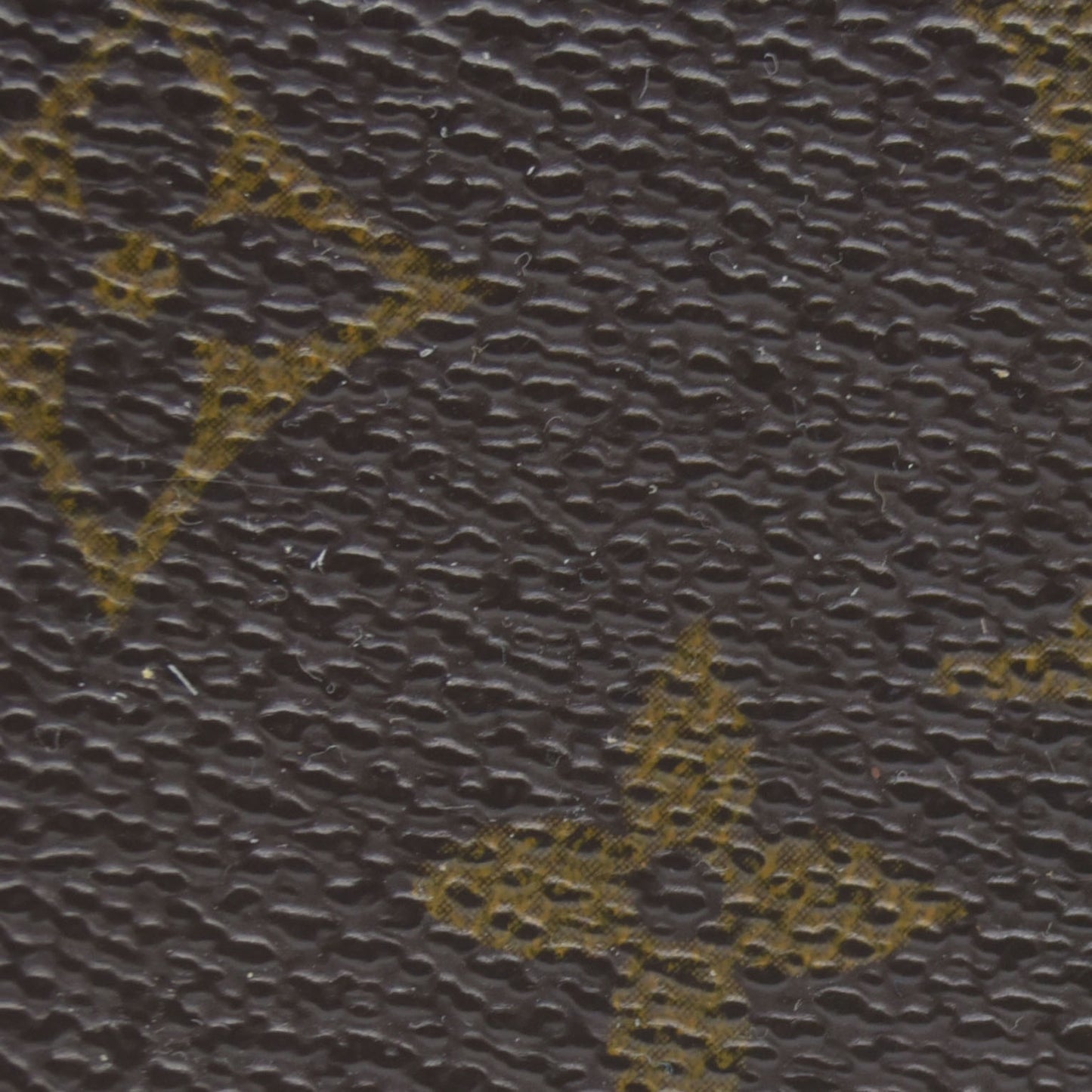 AUCTION $430 Louis Vuitton Monogram Porte Monnaie Plat Coin Purse Wallet Brown