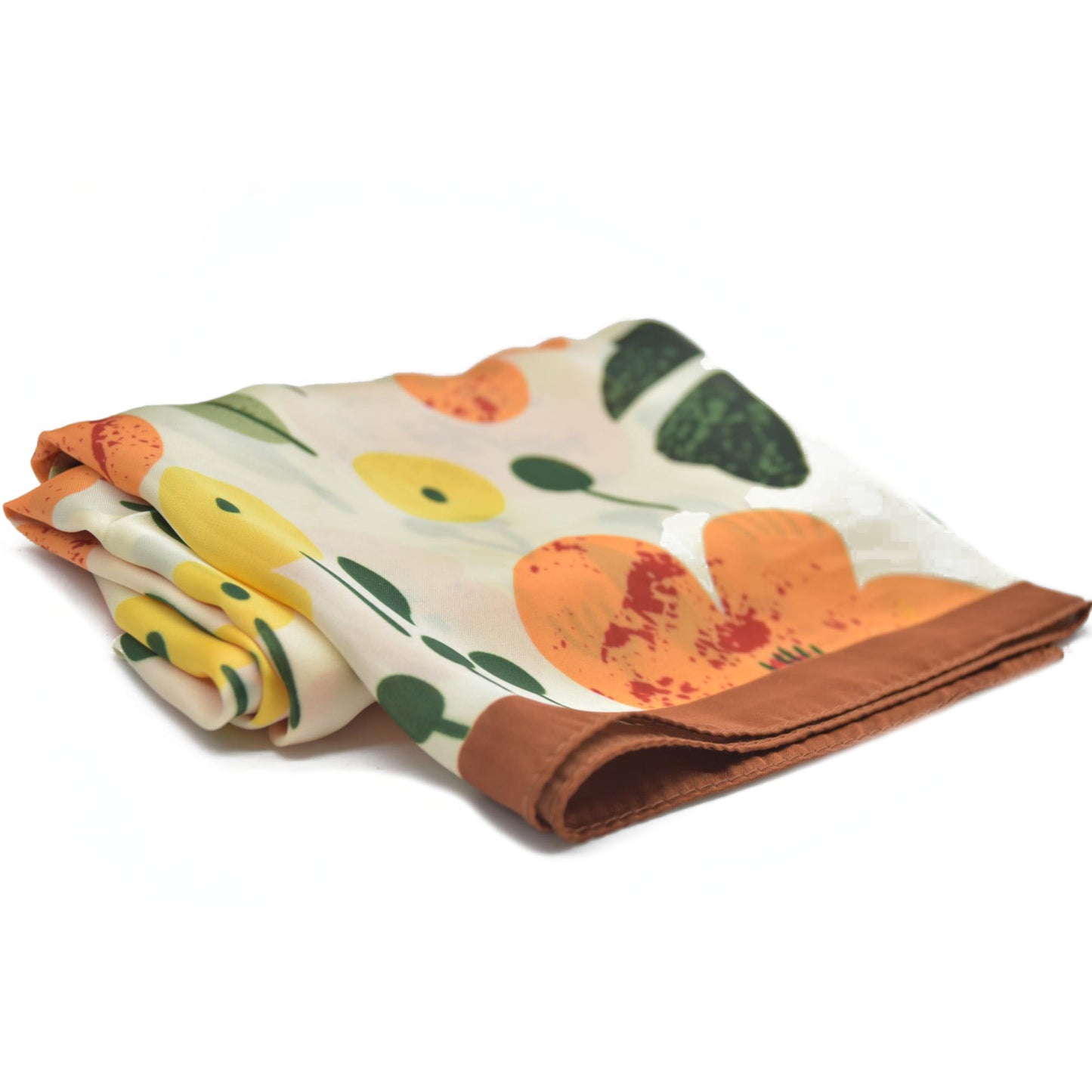 Floral Satin Bag Scarf