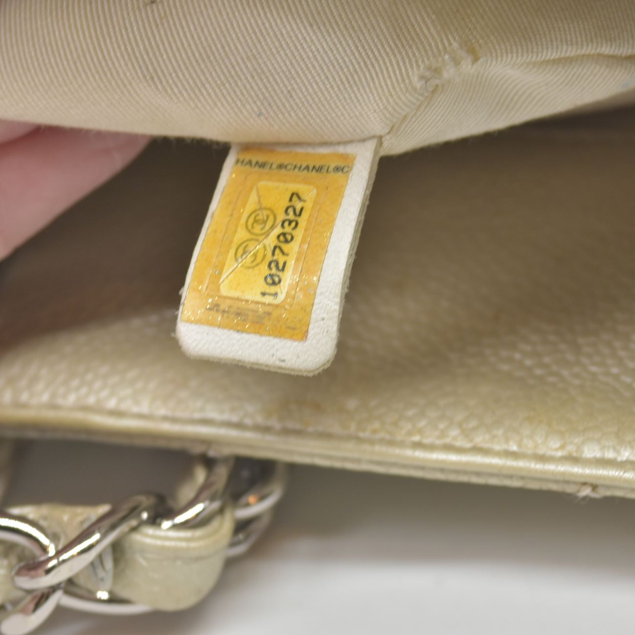 $2900 2006 Chanel Caviar Grand Shopping Tote GST Light Gold