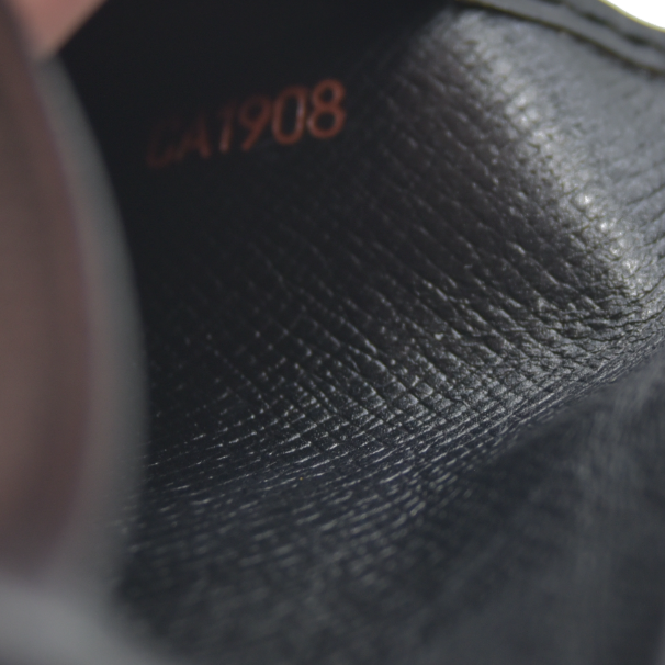 Louis Vuitton Epi De Poche Leather Pass Card Case Black CA1908