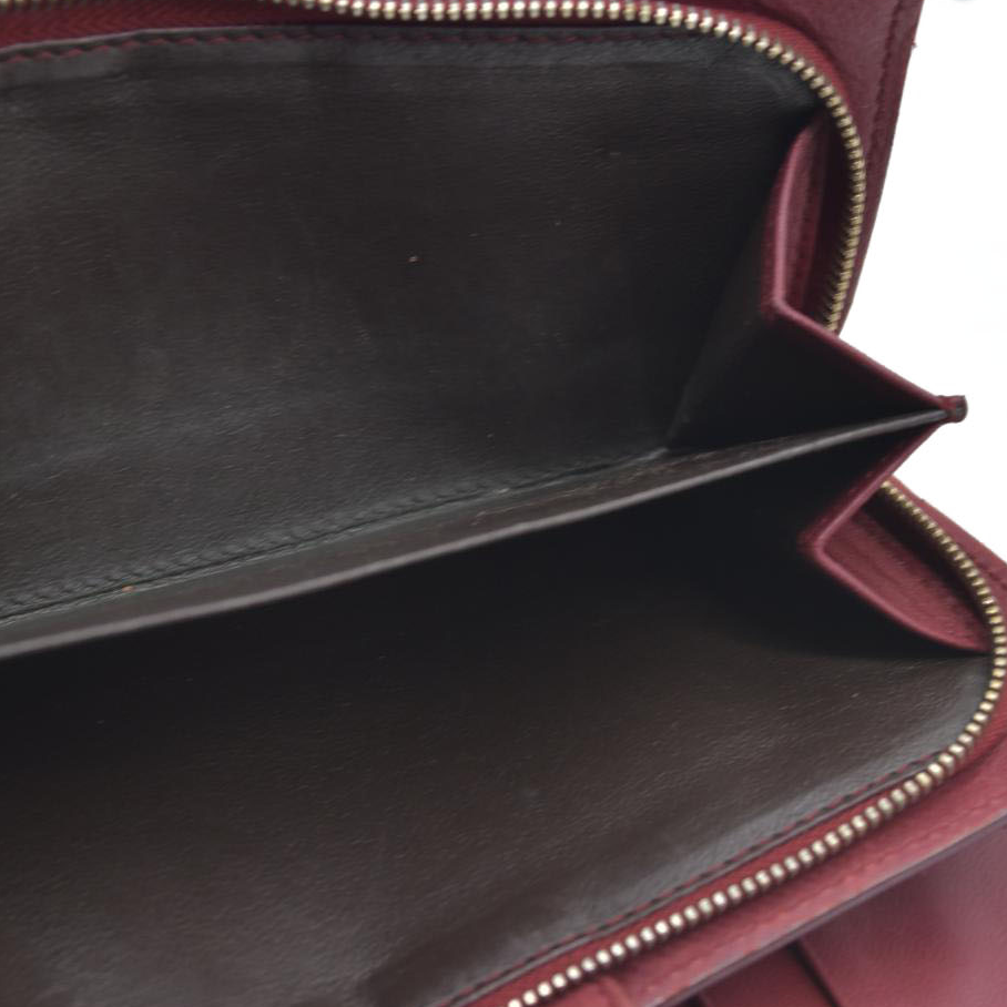 $1050 Bottega Veneta Intrecciato Lambskin Bifold Long Wallet Red