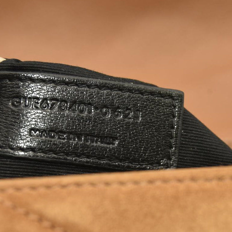 Saint Laurent Suede Toy Loulou Shoulder Bag Cinnamon