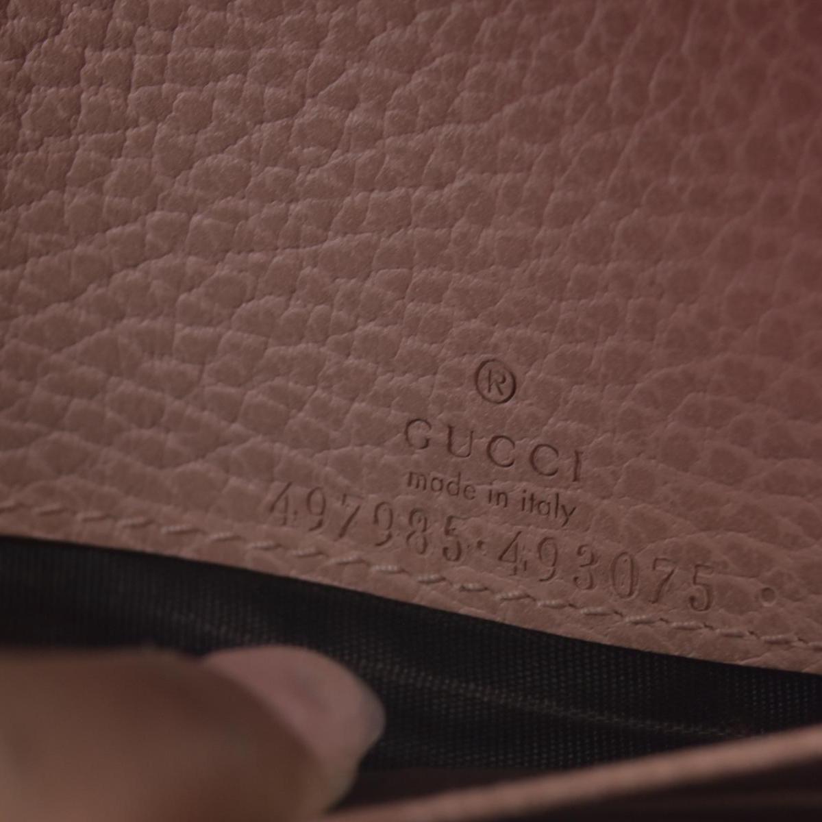$1150 Gucci Dollar Calfskin Mini GG Marmont Chain Wallet Perfect Pink