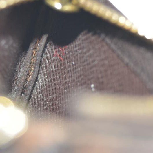 Louis Vuitton Damier Pochette Cles Wallet Coin Purse Brown TA0136