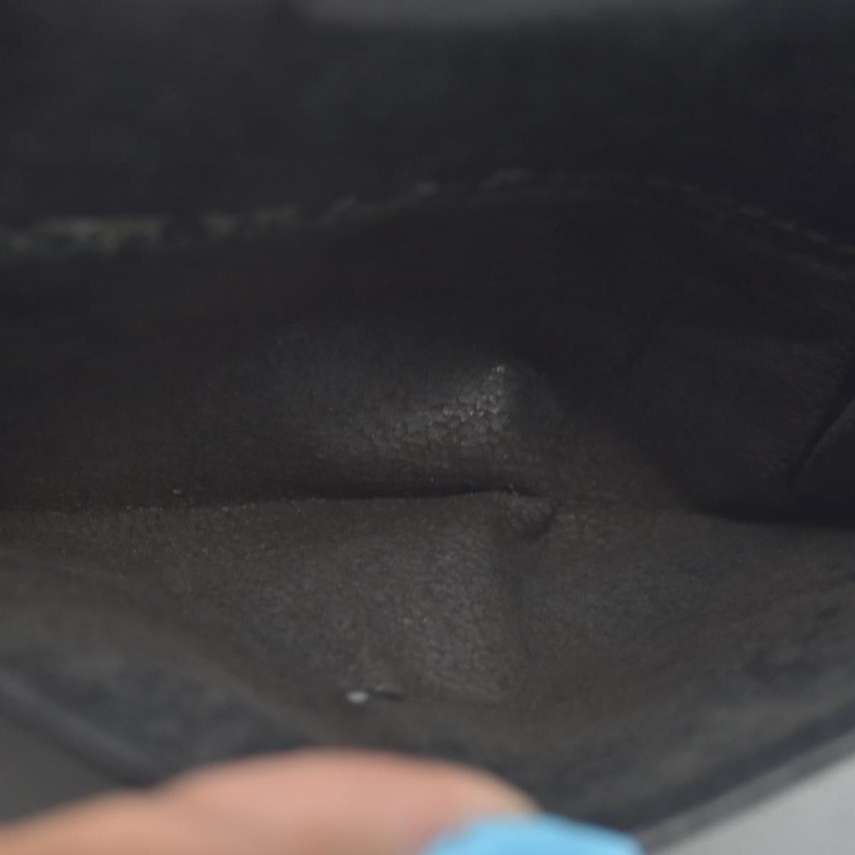 $490 GUCCI Logo Canvas Leather Bifold Wallet Black CONSIGNMENT