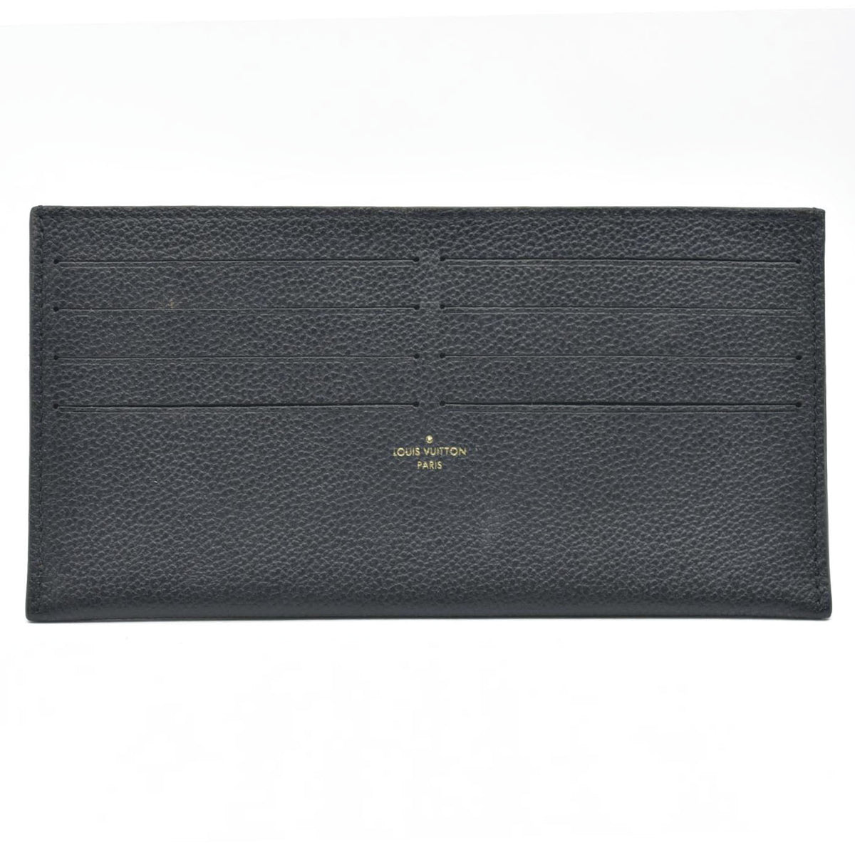 $600 LOUIS VUITTON Epi Pochette Felicie Black Noir Card Holder Pouch CONSIGNMENT 10021274