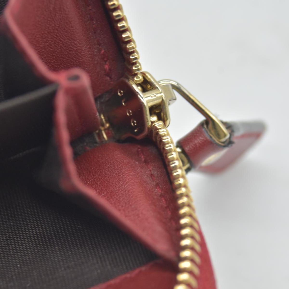 $390 Gucci Microguccissima Zip Around Key Case Red CONSIGNMENT