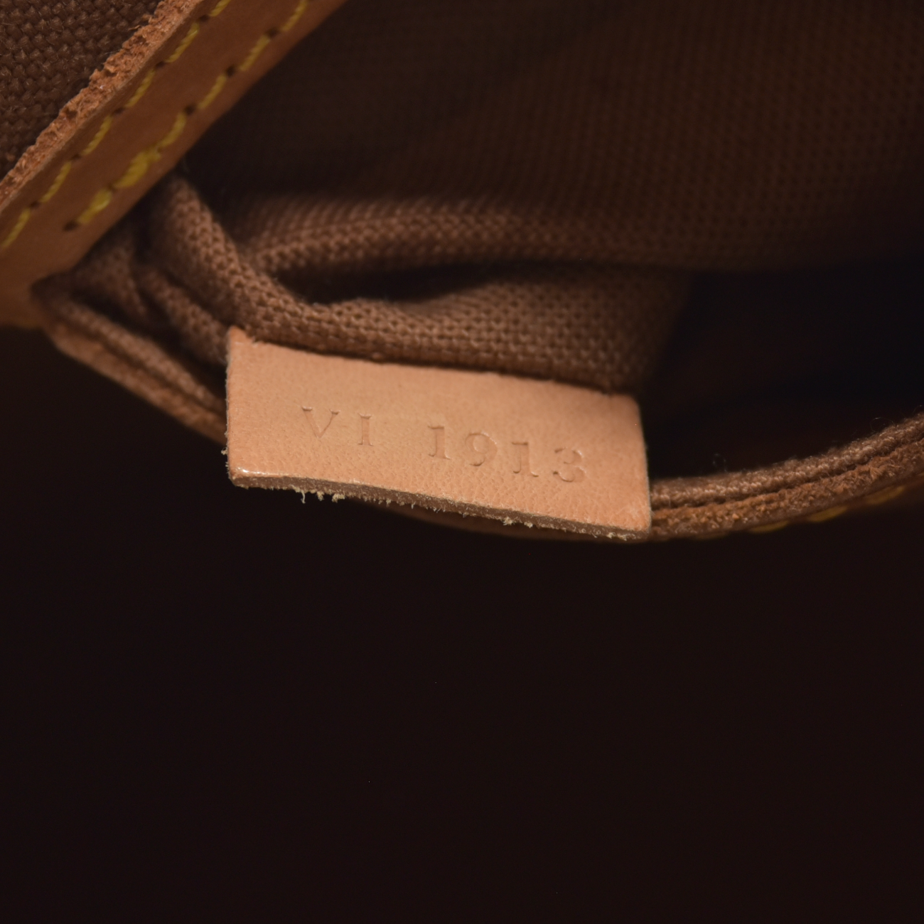 $2090 1993 Louis Vuitton Alma PM Brown Monogram VI1913