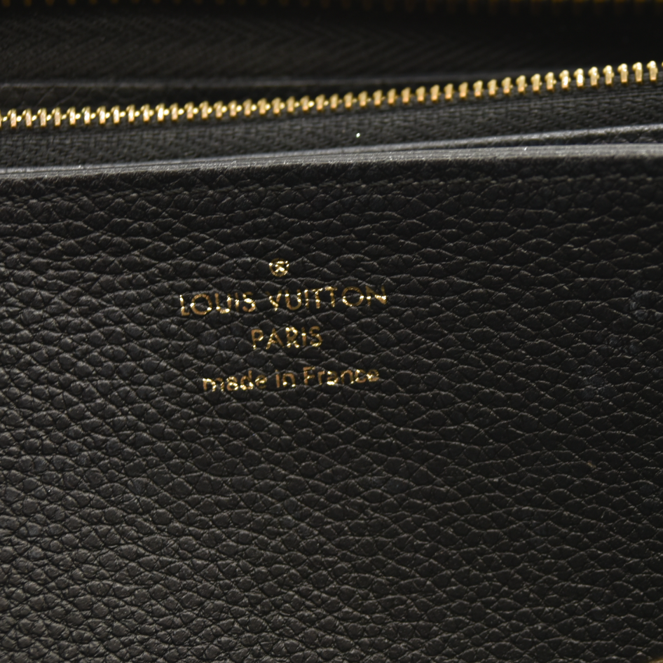 Louis Vuitton Empreinte Monogram Giant Zippy Wallet Black Beige RFID