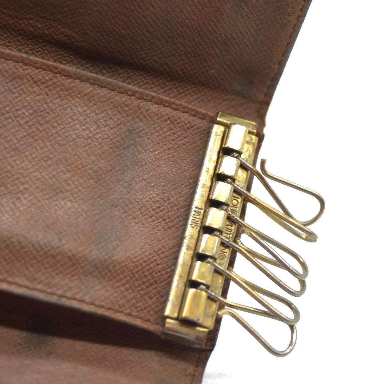 Louis Vuitton Monogram Multicles 6 Ring Key Case Brown MI884