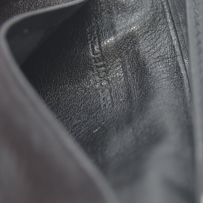 BURBERRY Logo Leather 6 Ring Key Case Black