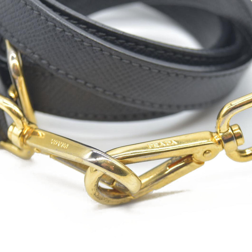 AUCTION $3450 Prada Black Leather Promenade Studded Satchel