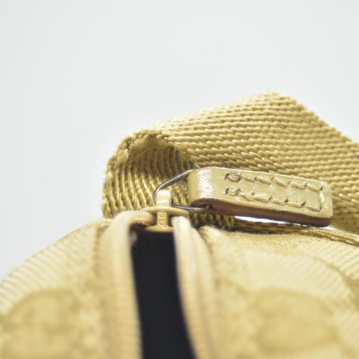 $795 Gucci GG Canvas Half Moon Pochette CONSIGNMENT
