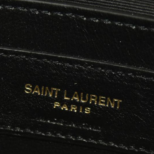 Saint Laurent Suede Matelasse Chevron Monogram Medium College Bag Dark Beige