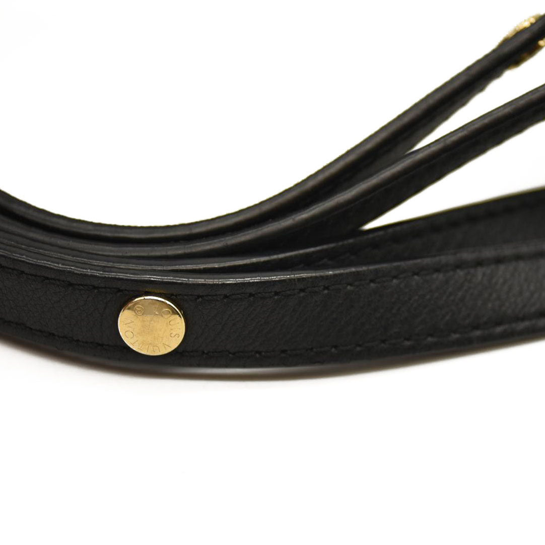 LOUIS VUITTON Lambskin Embossed Monogram Coussin BB Black