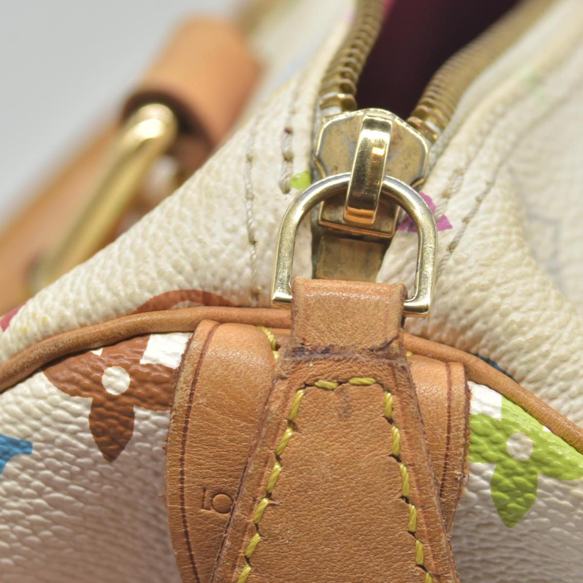 $3150 Louis Vuitton Monogram Multicolor Speedy 30 White Murakami