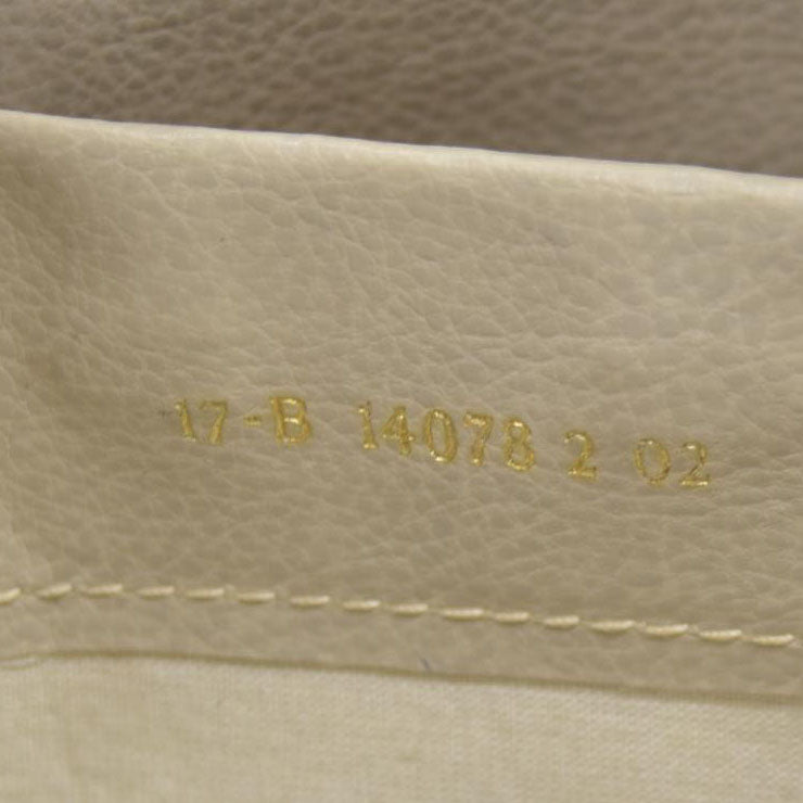 $1075 FENDI Chain Zucca Canvas Shoulder Bag Beige